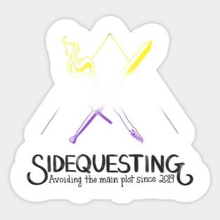 Nonbinary Sidequesting Logo Sticker